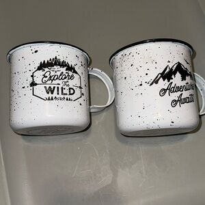 Enamelware Camping Metal Coffee Soup Mug by DesignPac Explore The Wild